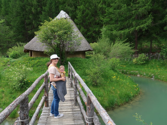 Sabine und Nils im archeoParc Schnalstal in Unser Frau in Schnals (29. Mai)