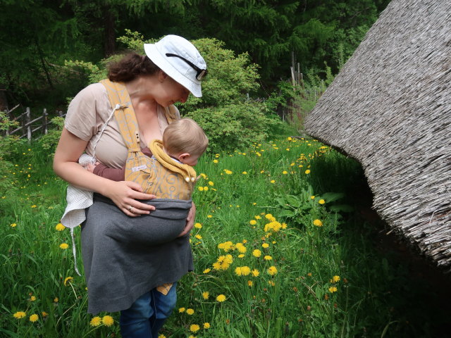 Sabine und Nils im archeoParc Schnalstal in Unser Frau in Schnals (29. Mai)