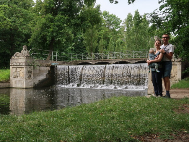 Nils, Sabine und ich beim Wasserfall