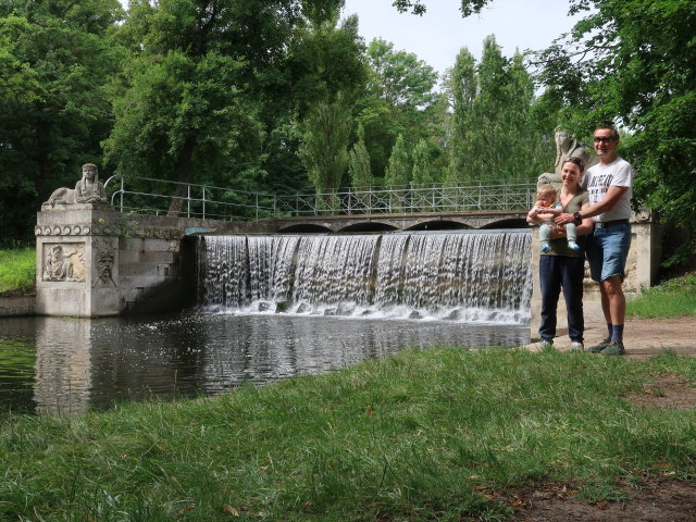 Nils, Sabine und ich beim Wasserfall