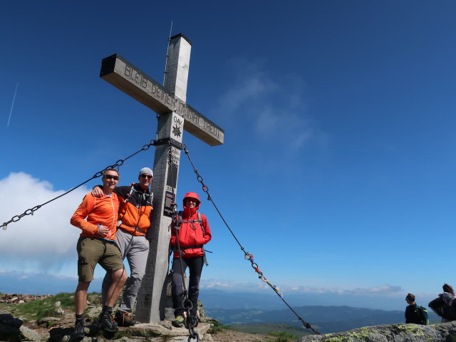 Ich, Frank und Carmen am Großen Speikkogel, 2.140 m (15. Juni)