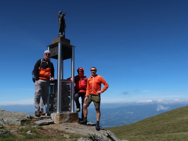 Frank, Carmen und ich am Kleinen Speikkogel, 2.117 m (15. Juni)