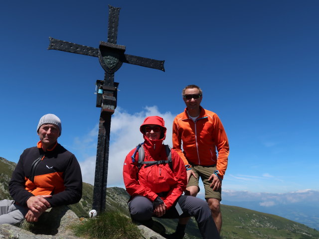 Frank, Carmen und ich am Seespitz, 2.066 m (15. Juni)