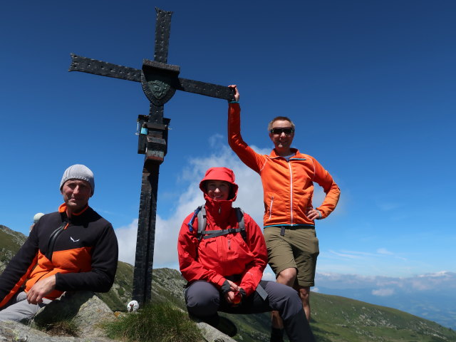 Frank, Carmen und ich am Seespitz, 2.066 m (15. Juni)