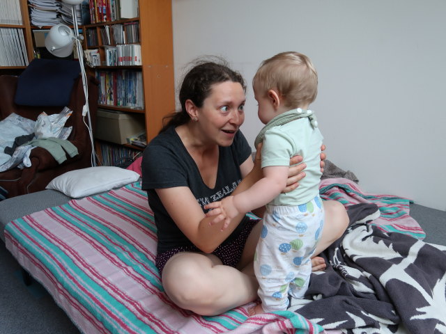 Sabine und Nils in unserer Wohnung (25. Juni)