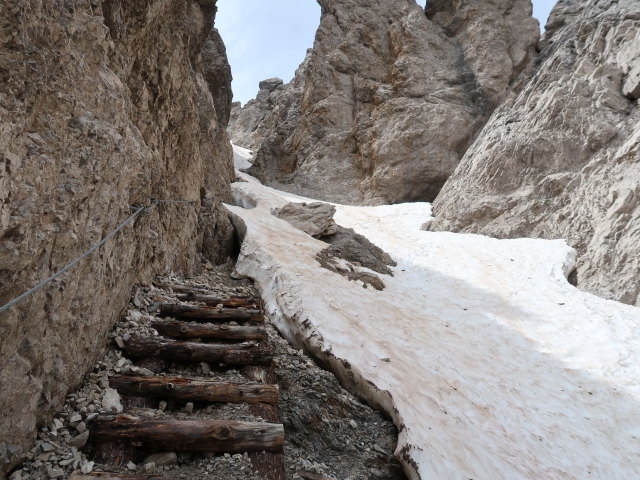 Spitzkofel-Klettersteig: Einstieg (29. Juni)