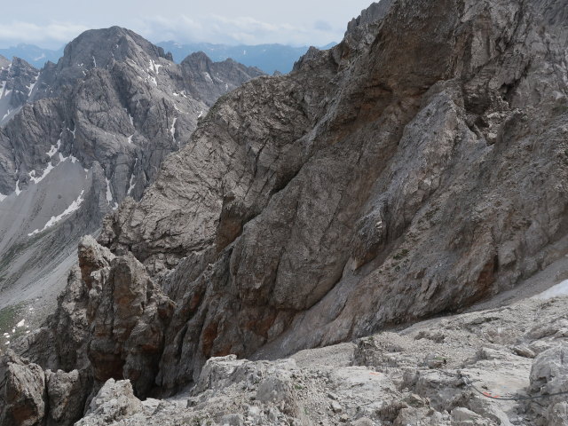 Spitzkofel-Klettersteig: zwischen Linderhütte und Einstieg (29. Juni)