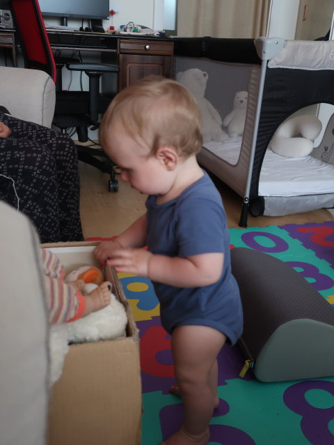 Nils in der Wohnung von Brigitte (1. Juli)