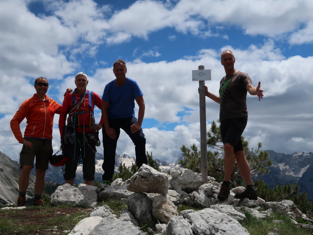 Ich, Josef, Andreas und Frank am Monte Popéna Basso, 2.224 m