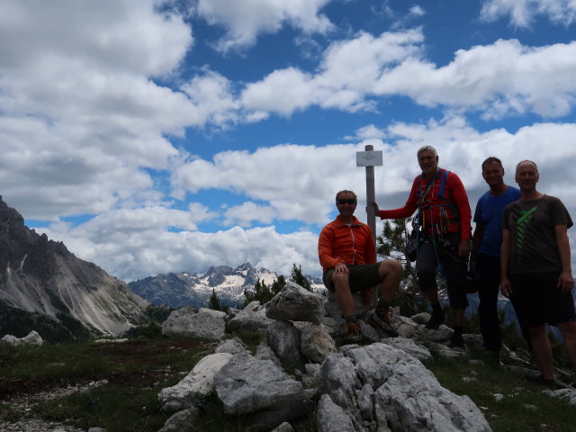 Ich, Josef, Andreas und Frank am Monte Popéna Basso, 2.224 m