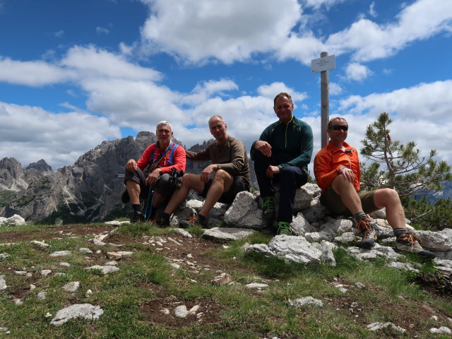 Josef, Frank, Andreas und ich am Monte Popéna Basso, 2.224 m