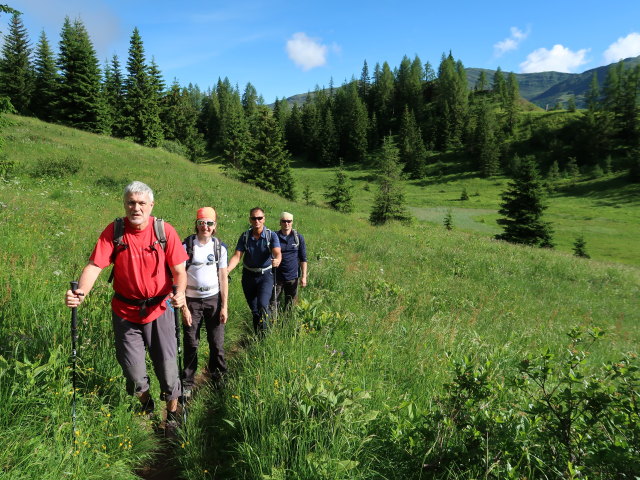 Josef, Sonja, Andreas und Werner beim Lago dell' Orso