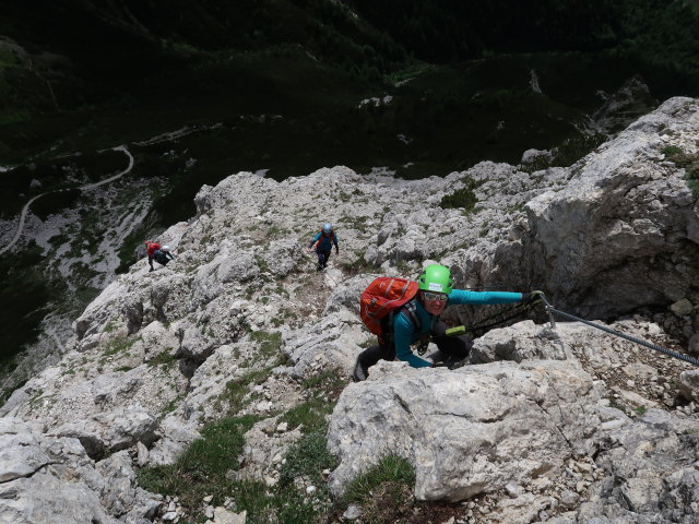 Ferrata Campanile Colesei: Josef, Andreas, ? und Sonja