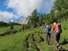 Frank, Sonja, Werner, Andreas und Josef zwischen Lago dell' Orso und Forcella Pian della Biscia