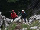 Ferrata Campanile Colesei: Josef und Andreas im Ausstieg