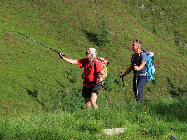 Josef und Andreas zwischen Moschwald und Sauspitze-Westgrat