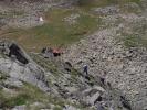 Sauspitze-Westgrat: Josef, Andreas und Sonja am Stand nach der 5. Seillänge