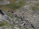 Sauspitze-Westgrat: Josef, Andreas und Sonja am Stand nach der 5. Seillänge