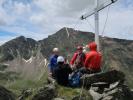 Victoria, Frank, Josef und Werner auf der Sauspitze, 2.604 m