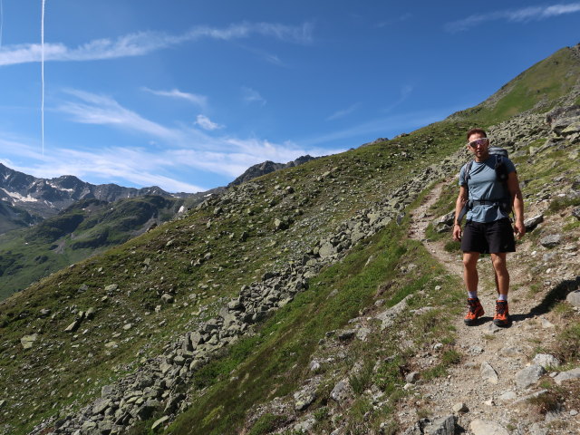 Christoph zwischen Smaragdsee und Wildnörderer (26. Juli)