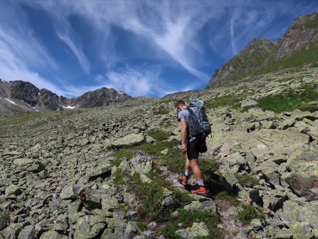 Christoph zwischen Smaragdsee und Wildnörderer (26. Juli)