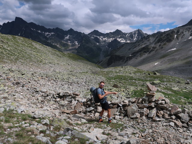 Christoph zwischen Wildnörderer und Smaragdsee (26. Juli)