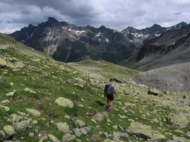 Christoph zwischen Wildnörderer und Smaragdsee (26. Juli)