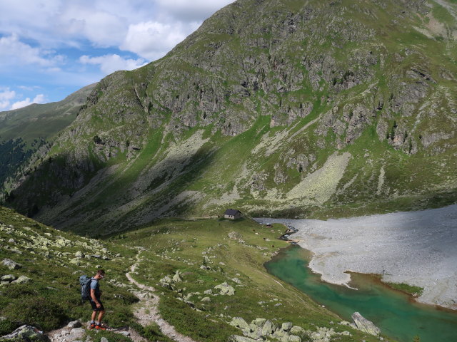 Christoph zwischen Wildnörderer und Smaragdsee (26. Juli)