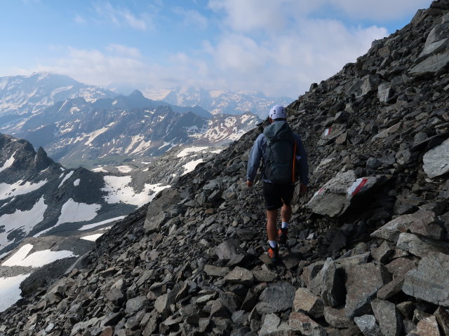 Christoph zwischen Riffljoch und Glockturm (27. Juli)