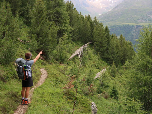 Christoph zwischen Äußerer Schäferhütte und Außer Vallatsch (28. Juli)