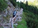 Christoph zwischen Talstation Materialseilbahn Hohenzollernhaus und Hohenzollernhaus (26. Juli)