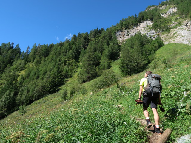 Ronald zwischen Gfrereralm und Unterem Rotgüldensee (10. Aug.)