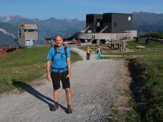 Frank zwischen Bergstation der Ahornbahn und Filzenkogel