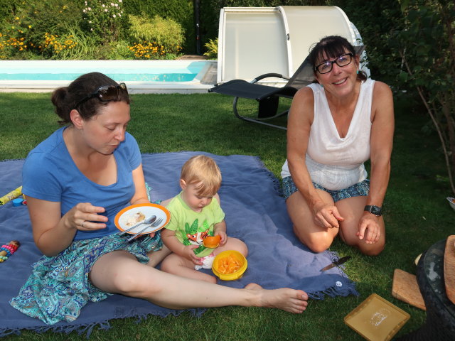 Sabine, Nils und Ulrike in Biedermannsdorf