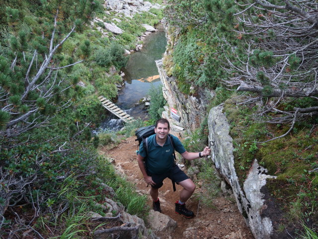 Ronald beim Oberen Rotgüldensee, 1.997 m (11. Aug.)