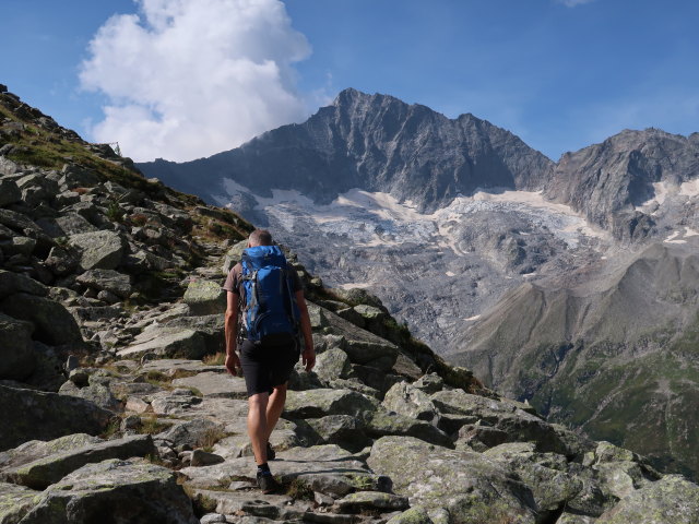 Frank zwischen Sonntagskarbach und Kasseler Hütte (31. Aug.)