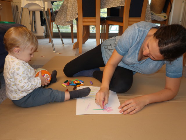 Nils und Sabine in unserer Wohnung