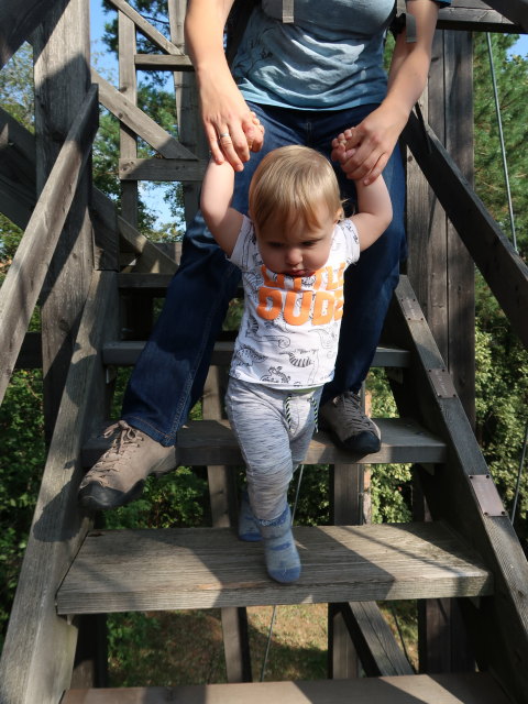 Nils und Sabine auf der Gfiederwarte, 609 m