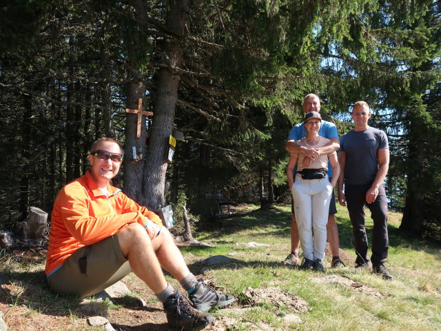 Ich, Melanie, Frank und Mario auf der Zöberer Höhe, 1.486 m