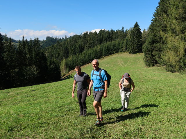 Mario, Frank und Melanie zwischen Wolfgrubensattel und Rosskogel