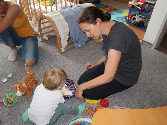 Kathrin, Nils und Sabine in unserer Wohnung (26. Sep.)