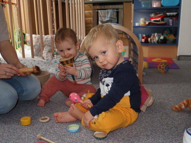 Hannelore, Ella und Lukas in unserer Wohnung (26. Sep.)