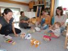 Sabine, Katarina, Kathrin, Ella und Hannelore in unserer Wohnung (26. Sep.)