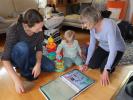 Sabine, Nils und Mama im Haus meiner Eltern (27. Sep.)