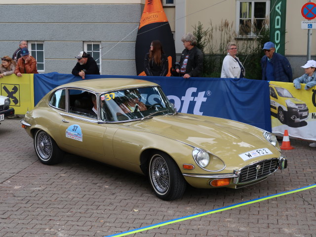 Jaguar E Typ S3 am Rathausplatz