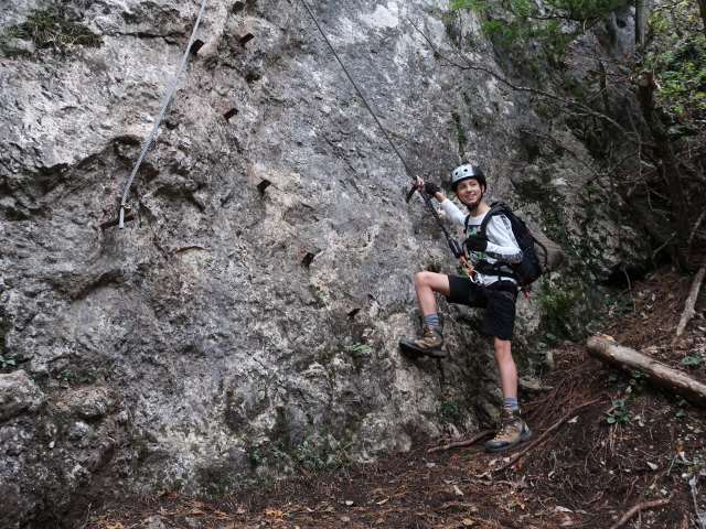 Matthias-Prinner-Klettersteig: Christian im Einstieg