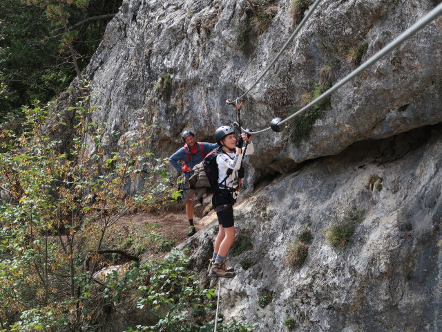 Matthias-Prinner-Klettersteig: Jörg und Christian auf der Seilbrücke