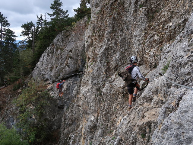 Matthias-Prinner-Klettersteig: Jörg und Christian auf der Seilbrücke