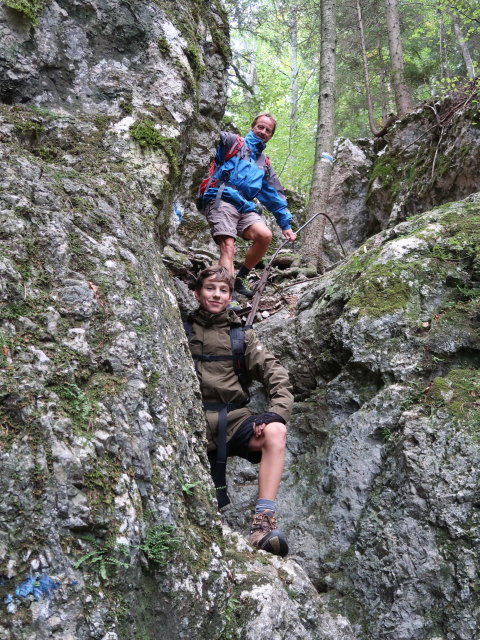 Christian und Jörg am Waldegger Steig in der Großen Klause