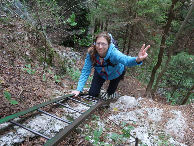 Gabriele am Waldegger Steig in der Großen Klause